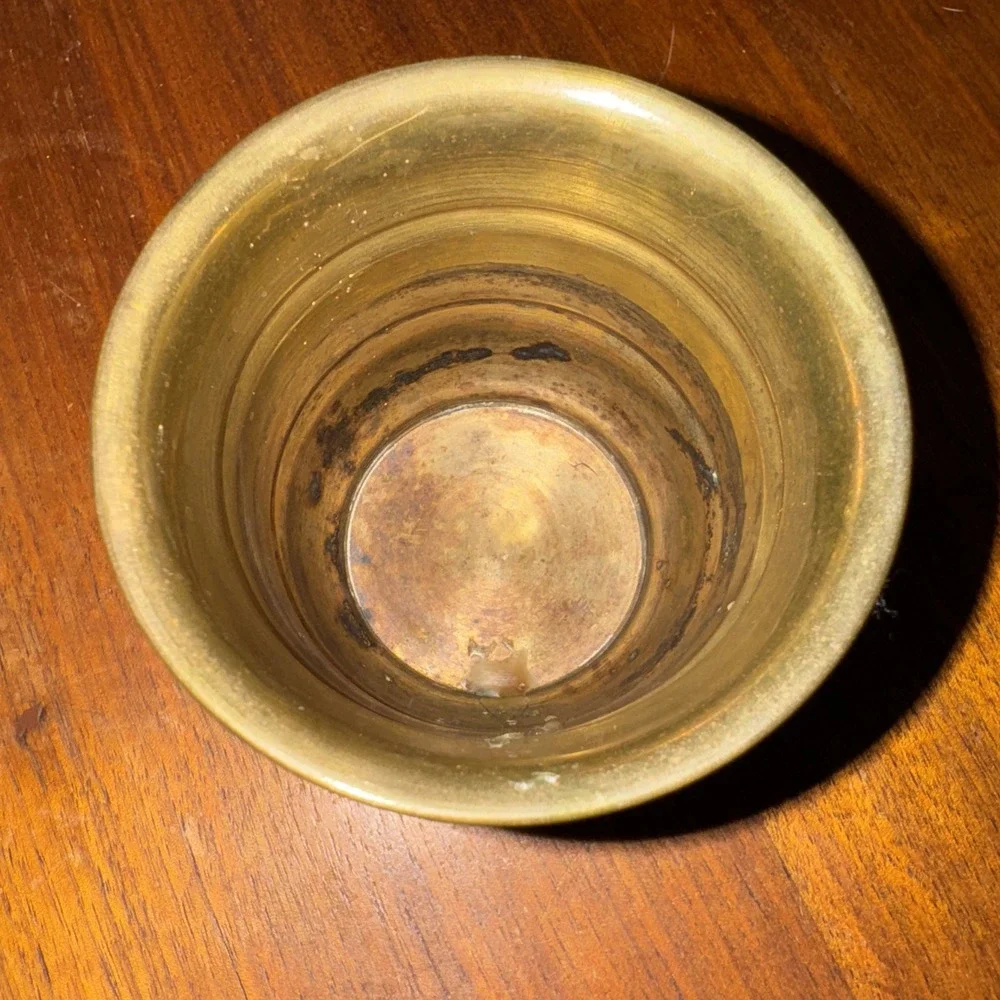 Adorable Vintage Mini Brass Planter Mid‎ Century 1960's OLA51